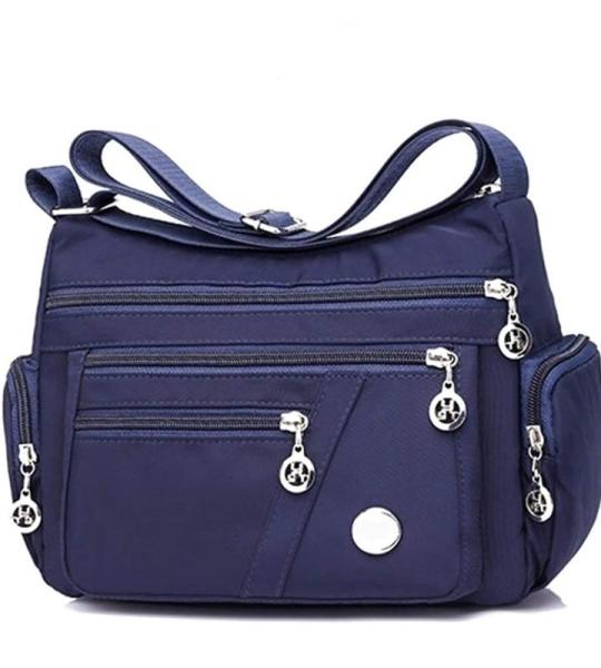 Nylon schoudertas, Multi Pocket Grotere Capaciteit Handtas, Casual Crossbody Handtas voor Vrouwen, Waterdichte Nylon Schouder Handtassen, Messenger Bag, Anti-Diefstal Tote Bag, mar