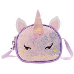 Eenhoorn Crossbody Tas Eenhoorn Pailletten Crossbody Portemonnee Kleine Meisjes Schoudertas, Paars