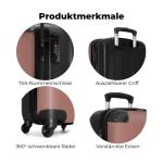 NoBoringSuitcases.com Handbagage, harde koffer met TSA-slot, voor volwassenen en vrouwen, trolley, reiskoffer, draagtas, rolkoffer, klein of middelgroot, 21 zandkleuren, koffer