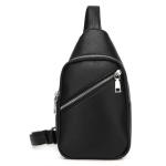 Borstzak, sling bag, PU-leer, schoudertas, crossbody bag, schoudertas, wandelsport, casual reisdagrugzak, sporttas voor heren, dames, meisjes en jongens, zwart