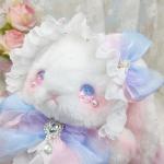 MUMAMCY Umhängetasche, Cartoon Plüsch Kaninchen Mädchen Brieftaschen, Ostern Geschenk Eine Schulter Lolita Kaninchen Frauen Kinder Tasche, Schöne Flauschige Geldbörse, blau