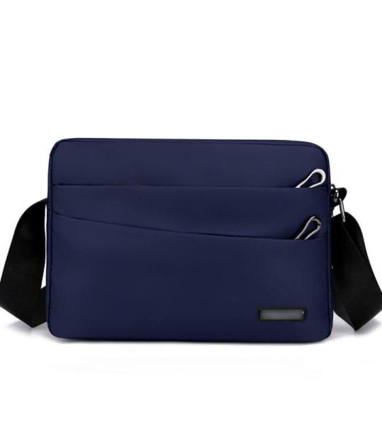 CHDWEY Umhängetaschen für Herren Mode Casual Oxford Männer Tasche Feste Farbe Oxford Männer Messenger Bag Männliche Reise Geschäft Vielseitige Umhängetasche(Blue,17X8X25cm)