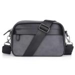 GSenhui Kleine schoudertas voor heren, leer, moderne tassen met brede schouderriem, crossbody tas met ritssluiting, voor zakelijk en dagelijks gebruik