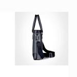 CHDWEY Umhängetaschen für Herren Canvas Leder Messenger Bag, Herren Aktentasche für Reisebürogeschäft, passend für 14 Zoll Laptop (Schwarz, Blau) Geeignet für Arbeit/Schule/