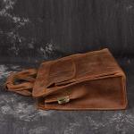 CHDWEY Umhängetaschen für Herren Retro-Mode erste Schicht aus Leder Laptop Umhängetasche diagonal Tasche handgemachte Leder Aktentasche