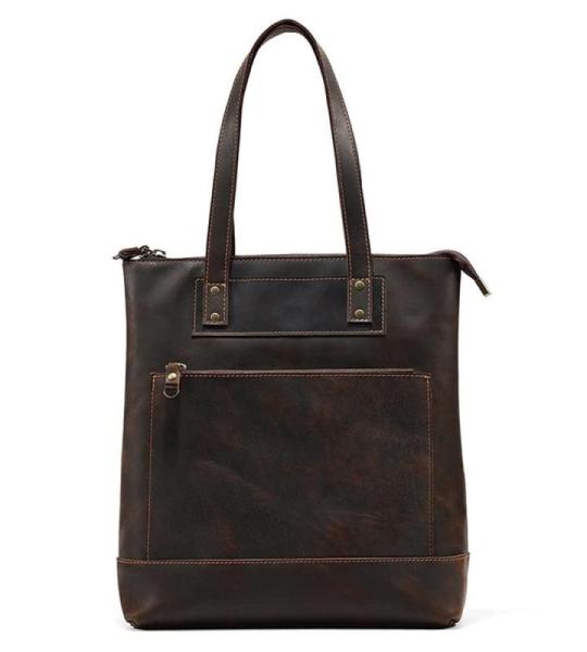 AMZOPDGS Handtasche Commuter Tote Bag Unisex Umhängetasche Business Bag Retro Herrentasche Tide (Color : A, Size : 38 * 35 * 11cm) (A 38 * 35 * 11cm)