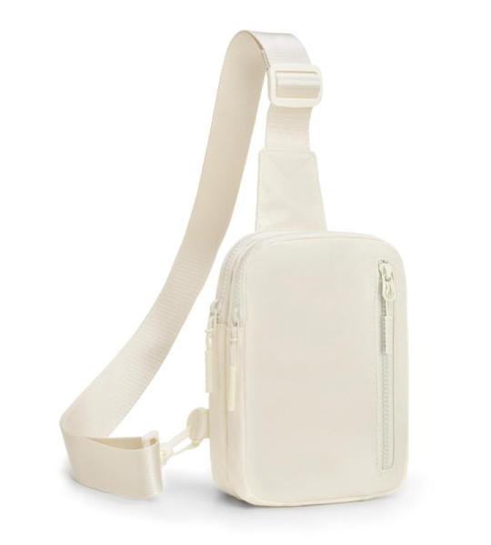 Waterdichte borstcrossbody tas, klein, multi-pocket-borsttas, anti-diefstal sling schoudertas, mobiele telefoon tas met ritssluiting voor wandelen, reizen, joggen enz, beige