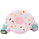 UnoSheng Schulterriemen Für Taschen Kurz Kinder-Umhängetasche, rund, Regenbogen-Druck, Mädchen, verstellbar, mehrfarbig, Umhängetasche für die Schule Objektiv Taschen 50 Mm