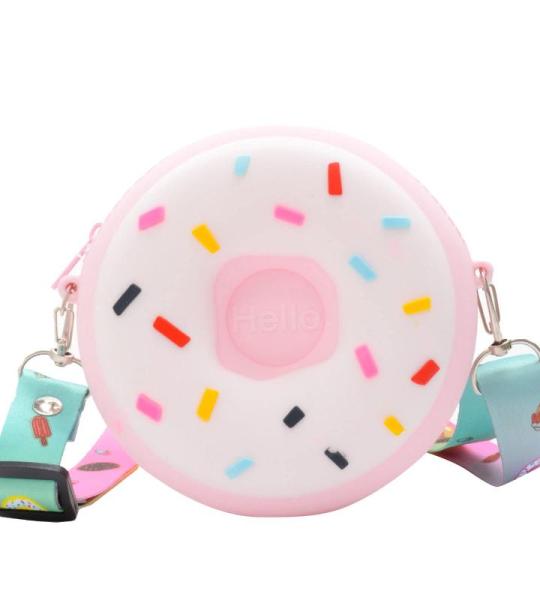 UnoSheng Schulterriemen Für Taschen Kurz Kinder-Umhängetasche, rund, Regenbogen-Druck, Mädchen, verstellbar, mehrfarbig, Umhängetasche für die Schule Objektiv Taschen 50 Mm