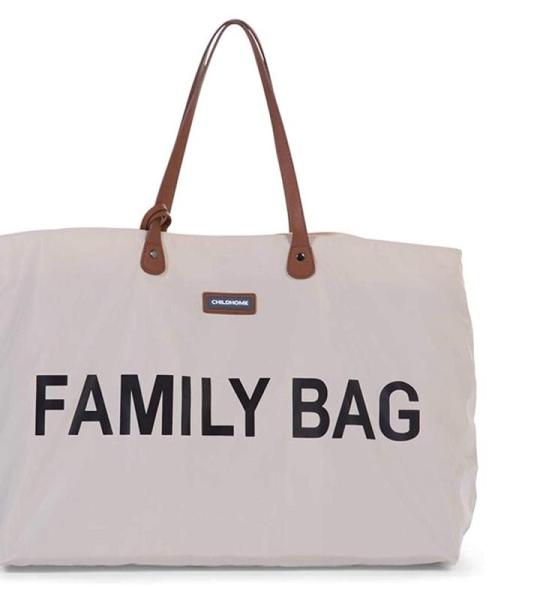 , Family Bag, luiertas, reis-/weekendtas, Grote Inhoud, inclusief afneembaar tasje, ecru en zwart