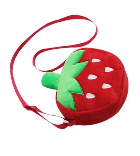 COLLBATH Kindertas Schattige Portemonnee Aardbei Portemonnee Kinderen Aardbei Tas Aardbei Portemonnee Tas Tas Case Kleine Portemonnee Make-up Tas Hoofdtelefoon Cartoon Baby Stof