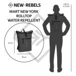 Unisex Waterproof Rolltop rugzak - 21 liter rolltop rugzak met 15,6 inch laptopvak - reisrugzak met kliksluiting - rugzak met voorvak - flexibele opbergmogelijkheden