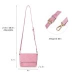 Schoudertas voor dames, schoudertas met ritssluiting, crossbody tas, leren handtas, klein, dagrugzak, roze