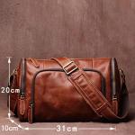 Vintage schoudertas van echt leer heren schouder casual classic messenger man tassen (A)