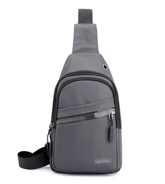 CHDWEY Umhängetaschen für Herren Männer Tasche Geschäft Brusttasche Reise Umhängetasche Messenger Bag Nylon wasserdichte Männer Crossbody Tasche Reise Rucksäcke(Grijs)