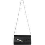 Koppeling Avondtas in enveloppe-ontwerp met metalen bekleding en afneembare ketting om de hals te hangen, dames 02012131, Farbe:Zwart