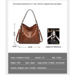 Sacmill Dameshandtas, PU-leer, schoudertas, shopper, topgreep, draagtas, elegante schoudertas voor vrouwen, bruin 1021, Westers