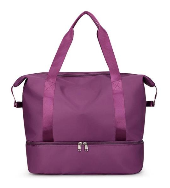 CHDWEY Umhängetaschen für Herren Sport Gym Fitness Trockene nasse Trennung Yoga Bag Reise Handtaschen for Schuhe Frauen Die Schulter SAC de Sport Gepäck Duffle(Purple)