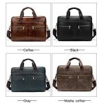 CHDWEY Umhängetaschen für Herren Business-Männer-Aktenkoffer-Leder-Mann-Tasche große Kapazität Herrenhandtaschen-Umhängetasche(Grijs)