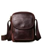 AMZOPDGS Schoudertas Echt Leer Heren Schouder Bruin Casual Klassiek Messenger Man Kleine Tassen 7,9 inch (Kleur : A, Maat: One Size) (Een Maat)