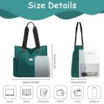 grote schoudertas voor dames, voor dames van lichtgewicht nylon, waterdichte Oxford-stof, damesshopper met meerdere zakken, geschikt voor winkelen, reizen, werk, kantoor (groen)