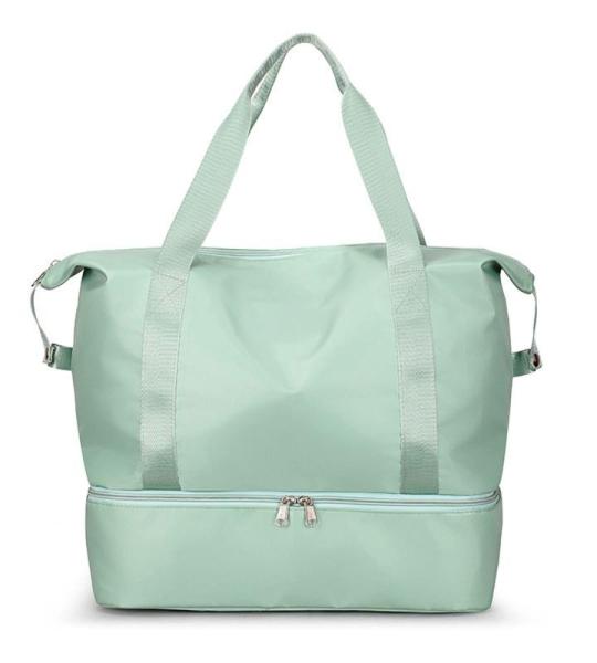 CHDWEY Umhängetaschen für Herren Sport Gym Fitness Trockene nasse Trennung Yoga Bag Reise Handtaschen for Schuhe Frauen Die Schulter SAC de Sport Gepäck Duffle(Green)