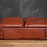 AMZOPDGS Vintage echt lederen tas aktetas heren schoudertas man handtas bruin rood casual 15,6 inch laptoptas (kleur: A, maat: één maat) (A één maat)