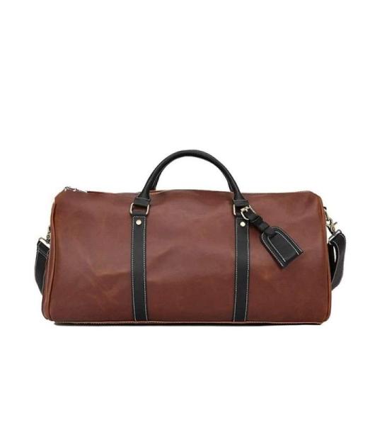 CHDWEY Umhängetaschen für Herren HANDHÄUSE GROßFÄNGLICHE AKTUELLE-AUSGABE-DUFFEL-BAG, CRACED HORDE Ledersport- und Freizeit-Reisetasche, Fitness-Tasche Reisetasche, Härten-St