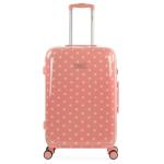 SKPAT - Mittlerer Koffer Trolley 67 cm 4 Doppelräder. TSA Vorhängeschloss. Leicht. Gedrucktes Polycarbonat. Teleskopgriff. 132360, Farbe Coral Rot