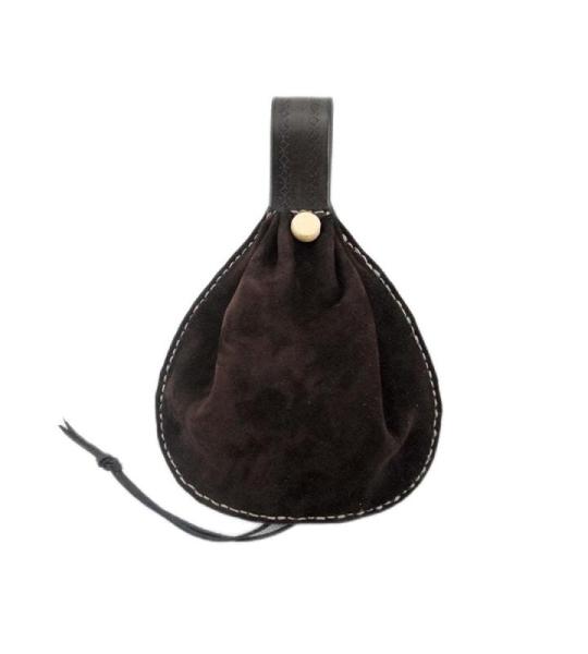 Cachorro Mittelalterliche Renaissance Münztasche, Steampunk Viking Cosplay Kostüm Sport Zubehör Für Männer Frauen, Outdoor Retro Leder Kordelzug Geld Geldbörse,Braun