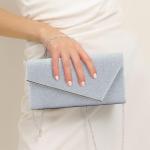 Dames clutch kettingtas elegante enveloptas tas avondtas crossbody kleine handtas voor bruiloft party banket feestdagen bruidstas, zilver
