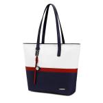 dames handtas meerkleurig gestreept schoudertas Shopper (marineblauw)