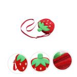 COLLBATH Kindertas Schattige Portemonnee Aardbei Portemonnee Kinderen Aardbei Tas Aardbei Portemonnee Tas Tas Case Kleine Portemonnee Make-up Tas Hoofdtelefoon Cartoon Baby Stof