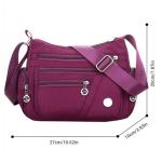 Nylon schoudertas, Multi Pocket Grotere Capaciteit Handtas, Casual Crossbody Handtas voor Vrouwen, Waterdichte Nylon Schouder Handtassen, Messenger Bag, Anti-Diefstal Tote Bag, mar