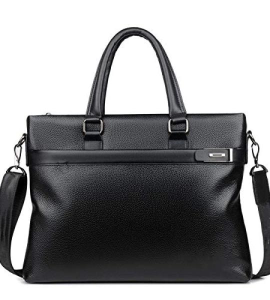 CHDWEY Umhängetaschen für Herren Herren 14-Zoll-Laptop-Tasche Aktentasche Geschäftsleute Handtasche Schultertasche Messenger Bag(Black)