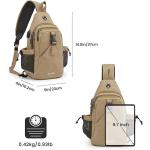 Canvas Borsttas & Schoudertas & Sling Bag voor Mannen en Vrouwen Geschikt voor Reizen, Wandelen en Dagjes Uit