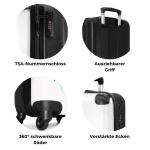 NoBoringSuitcases.com Kinderkoffer, handbagage, harde koffer met TSA-slot, jongens en meisjes, trolley, reiskoffer, draagtas, rolkoffer, klein of middelgroot, 12 schildpad op witte