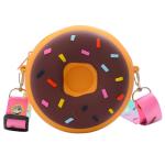 UnoSheng Schulterriemen Für Taschen Kurz Kinder-Umhängetasche, rund, Regenbogen-Druck, Mädchen, verstellbar, mehrfarbig, Umhängetasche für die Schule Objektiv Taschen 50 Mm