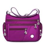Nylon schoudertas, Multi Pocket grotere capaciteit handtas casual crossbody handtas voor vrouwen, waterdichte nylon schouder handtassen, messenger bag, anti-diefstal draagtas, zwar