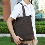 AMZOPDGS STUKS Handtas Pendelaar Draagtas Uniseks Schoudertas Business Bag Retro Heren Tas (A 38 * 35 * 11cm)