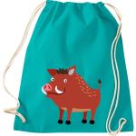 ShirtInStyle Turnbeutel, Wildschwein, Kinder, Stoffbeutel, Kinderrucksack, Jute, Gymsack,
