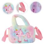 VALICLUD 4 stuks stijlvolle enveloppen voor kinderen, draagbare koerierstassen, schoudertas, kleine tas, kleine cartoon, modieuze handtassen, pluche, eenhoorn, meisjes, stropdas, t