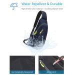 PivotWing Borstzak, sling-rugzak, kleine schoudertas, waterafstotend nylon, honingraatnetkussen, lichte kleine sling rugzak voor wandelingen, reizen, fietsen, hondenuitlaten, marin