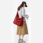 X SIM FITNESSX Unisex corduroy tas schoudertas grote dames shopper tas fashion stoffen tas voor dagelijks gebruik / kantoor / school / reizen, Karamelkleur, Retro