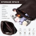 Geweven Tote Handtas voor Vrouwen Vegan Lederen Hand Tote Gebreide Zak, Grote Geweven Portemonnee Geweven Handtassen Gevlochten, Zilver, 3,091.2 cubic inches