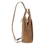 'Minou' Leren Sling Bag Dames 2-in-1 Rugzak Handtas Schoudertas Vintage Handle Bag Leder Tas Echt Leder, Kleur:bergamo- bruin