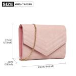 Clutch tas voor dames, avondtas voor bruiloft, grote strik, zacht met fijne glitter, synthetische handtas, schoolbal, party, vakantietas, 1-1 Roze