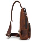 newsbirds Heren echt lederen borsttas schoudertas sport outdoor schoudertas wandelrugzak, 9455 bruin, Retro