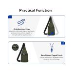 Anti-diefstal Sling Bag voor dames en heren borstzak, hippie crossbody bag, multifunctionele dagrugzak