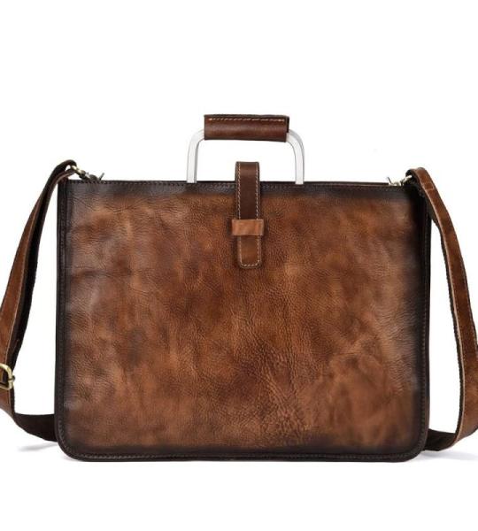 Zakelijke heren aktetas heren tas retro diagonaal tas handtas casual schoudertas (B 37 x 28 cm)